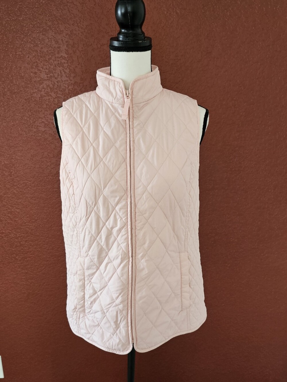 Talbots Pale Pink Quilted Vest
